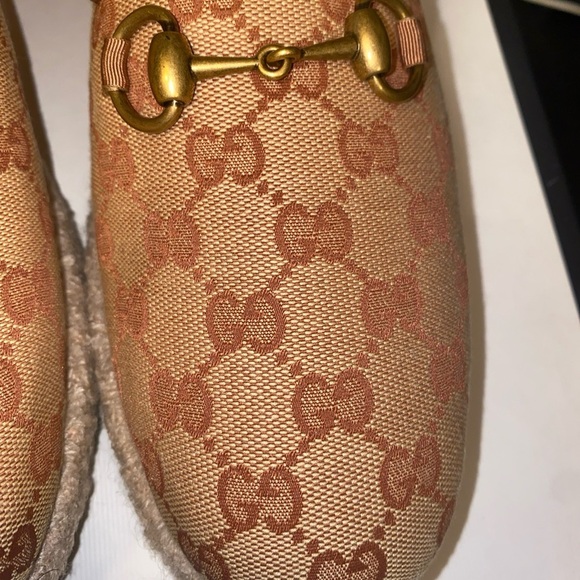 Gucci Tan Loafers with Gold Accents main image 7